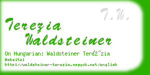 terezia waldsteiner business card